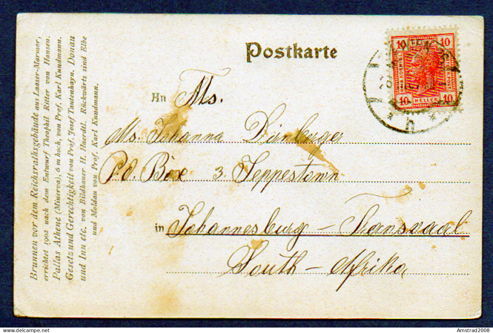 1903 - WIEN - MONUMENTALBRUNNEN - FRANZENSRING .  K.  K.  HOFBURGTHEATER  - AUTRICHE - OSTERREICH - Prater