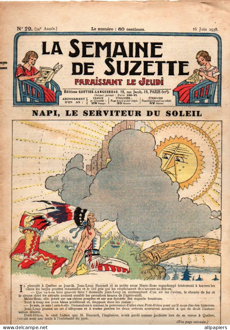 La Semaine De Suzette N°29 Sept Korrigans Au Clair De Lune - Comment L'on Pêche Les Morues Et Les Sardines - La Semaine De Suzette