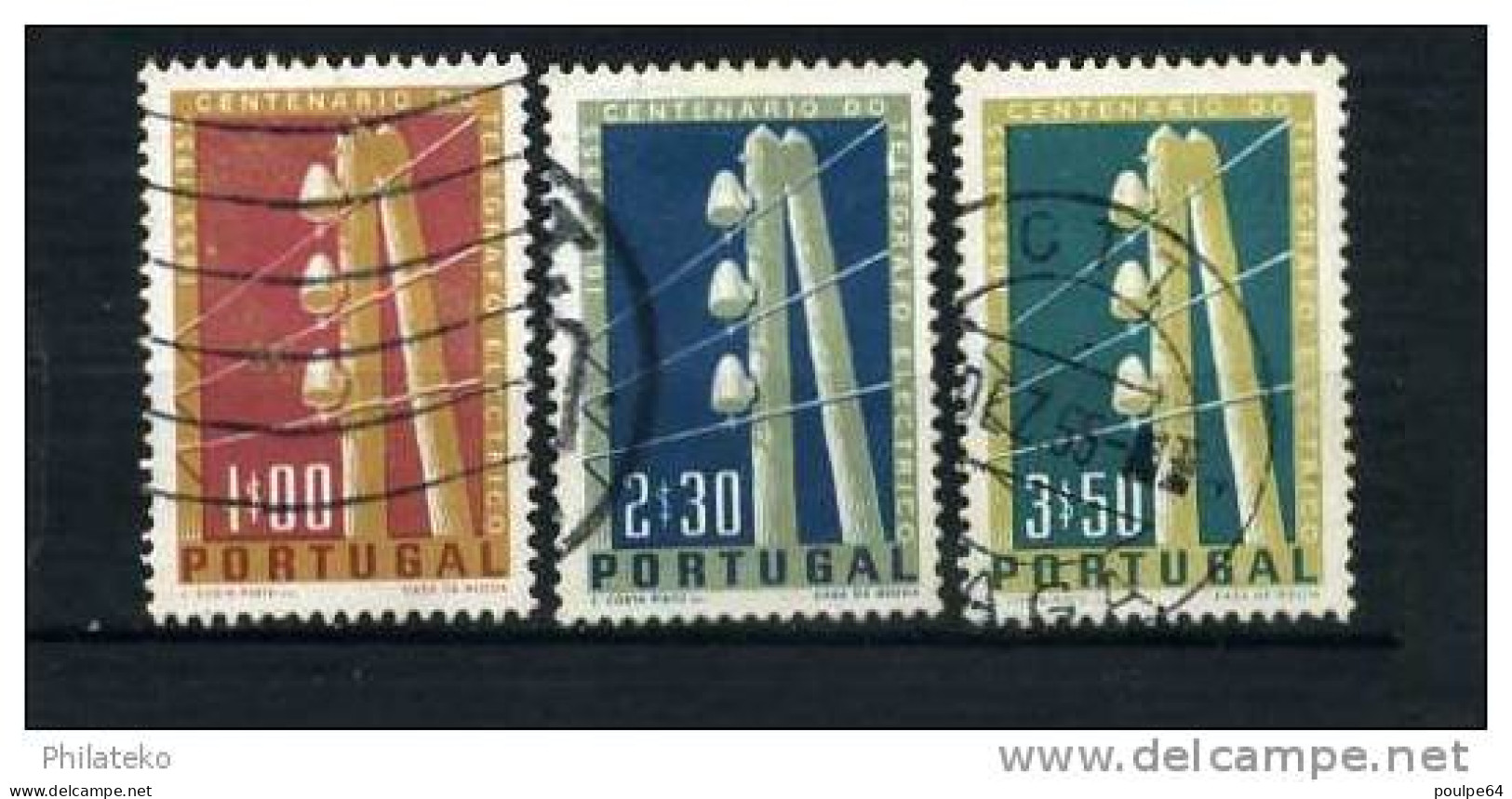N° 826 à 828 (3 Timbres) - Télégraphe - Used Stamps
