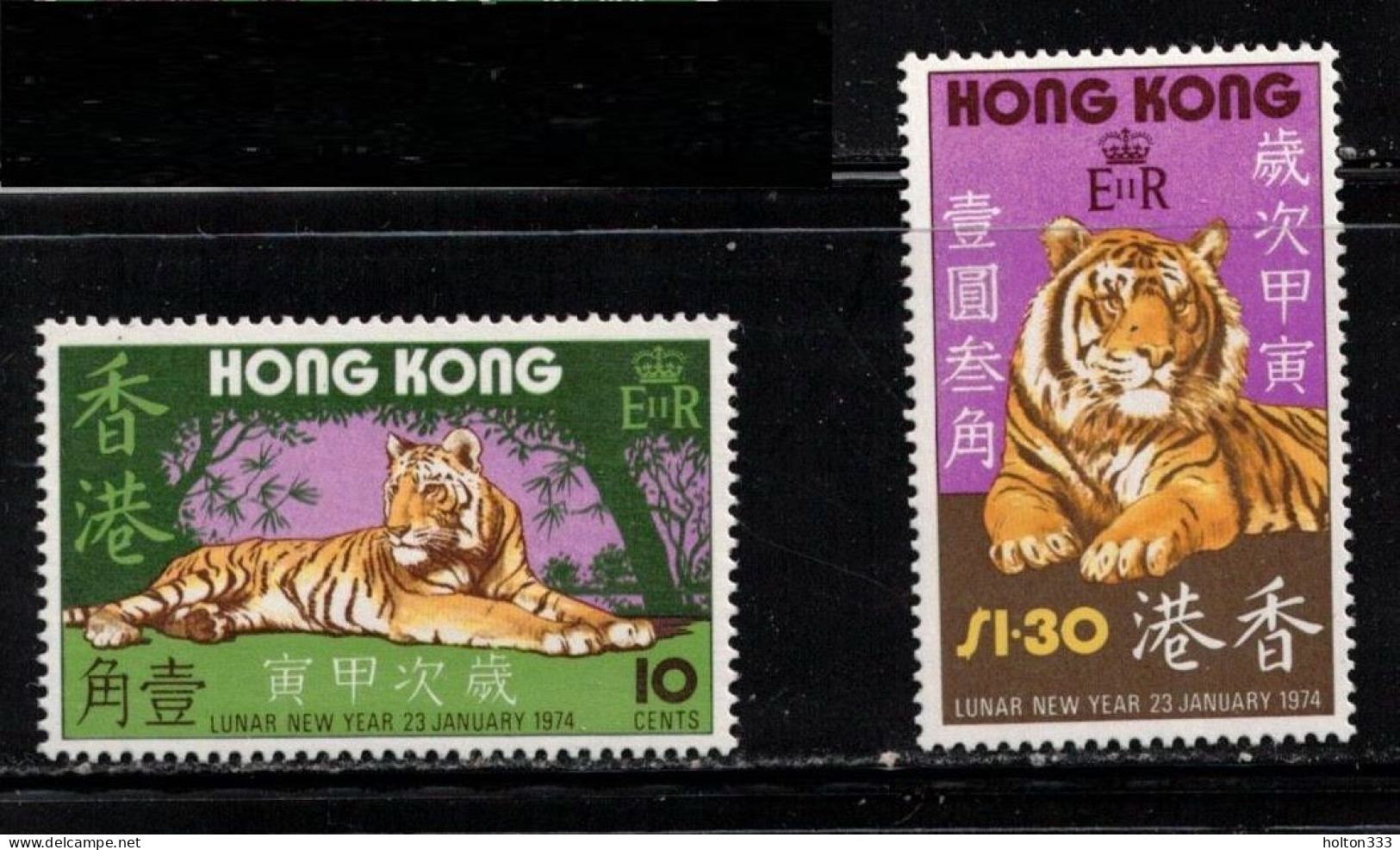 HONG KONG Scott # 294-5 MH - Lunar New Year 1974 - Ungebraucht