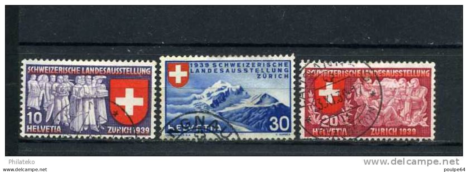 N°326 à 328 - Exposition Nationale De Zurich ( Légende En Allemand ) - Oblitérés