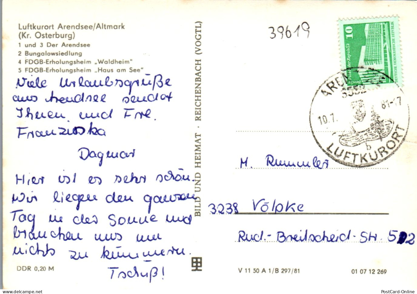 43911 - Deutschland - Arendsee , Altmark , KR. Osterburg , Bungalowsiedlung , FDGB Erholungsheim Waldheim - 1981 - Salzwedel