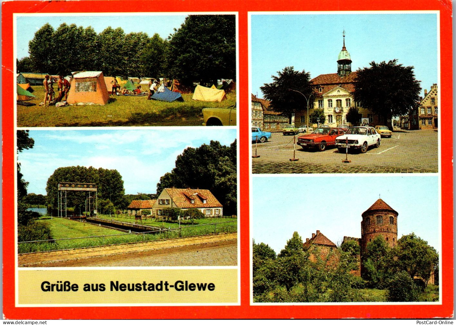 43900 - Deutschland - Neustadt Glewe , Kr. Ludwigslust , Campingplatz , An Der Schleuse , Rathaus , Mehrbildkarte - Ludwigslust