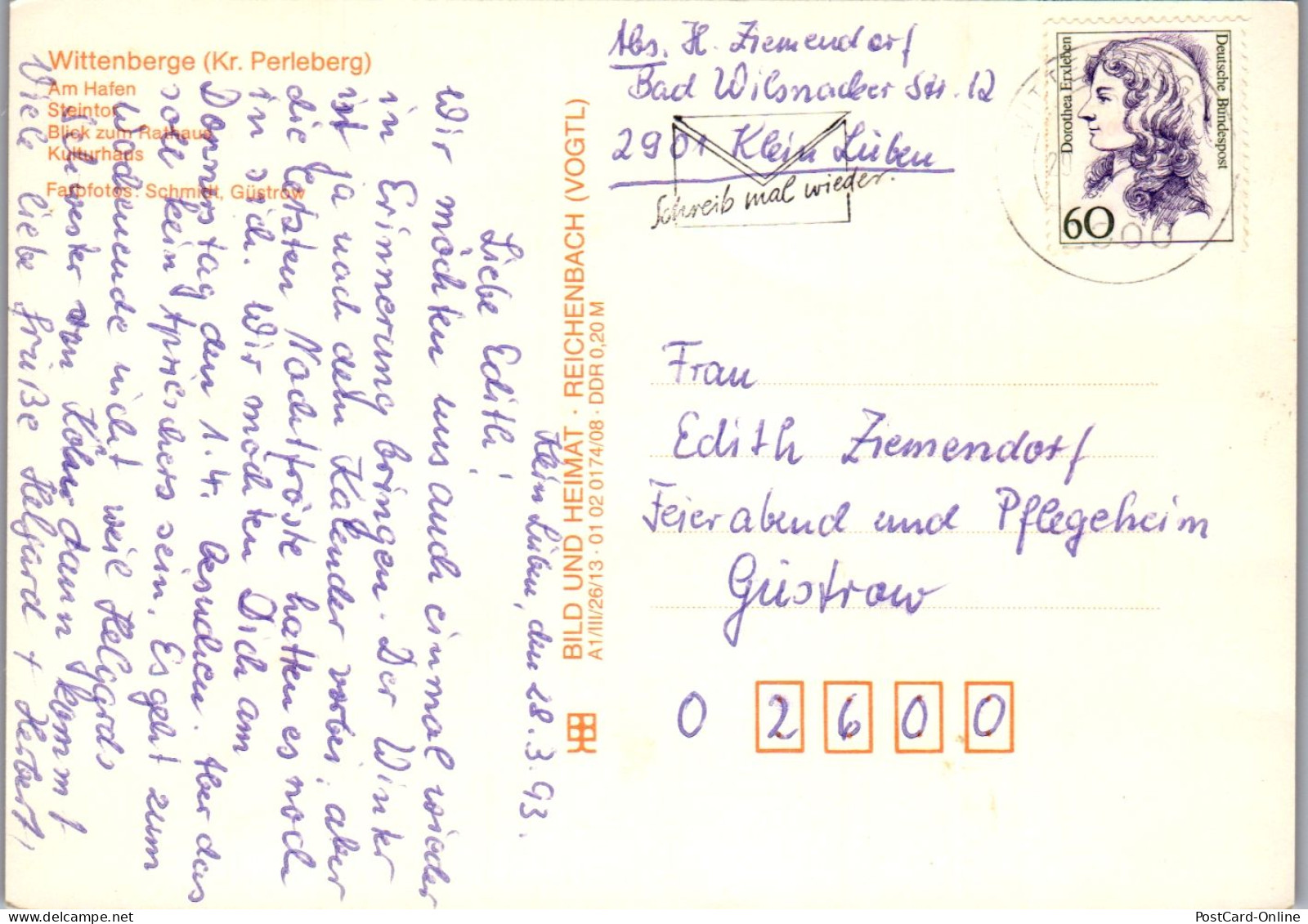 43899 - Deutschland - Wittenberge , Kr. Perleberg , Am Hafen , Steintor , Kultirhaus , Mehrbildkarte - Gelaufen 1993 - Wittenberge