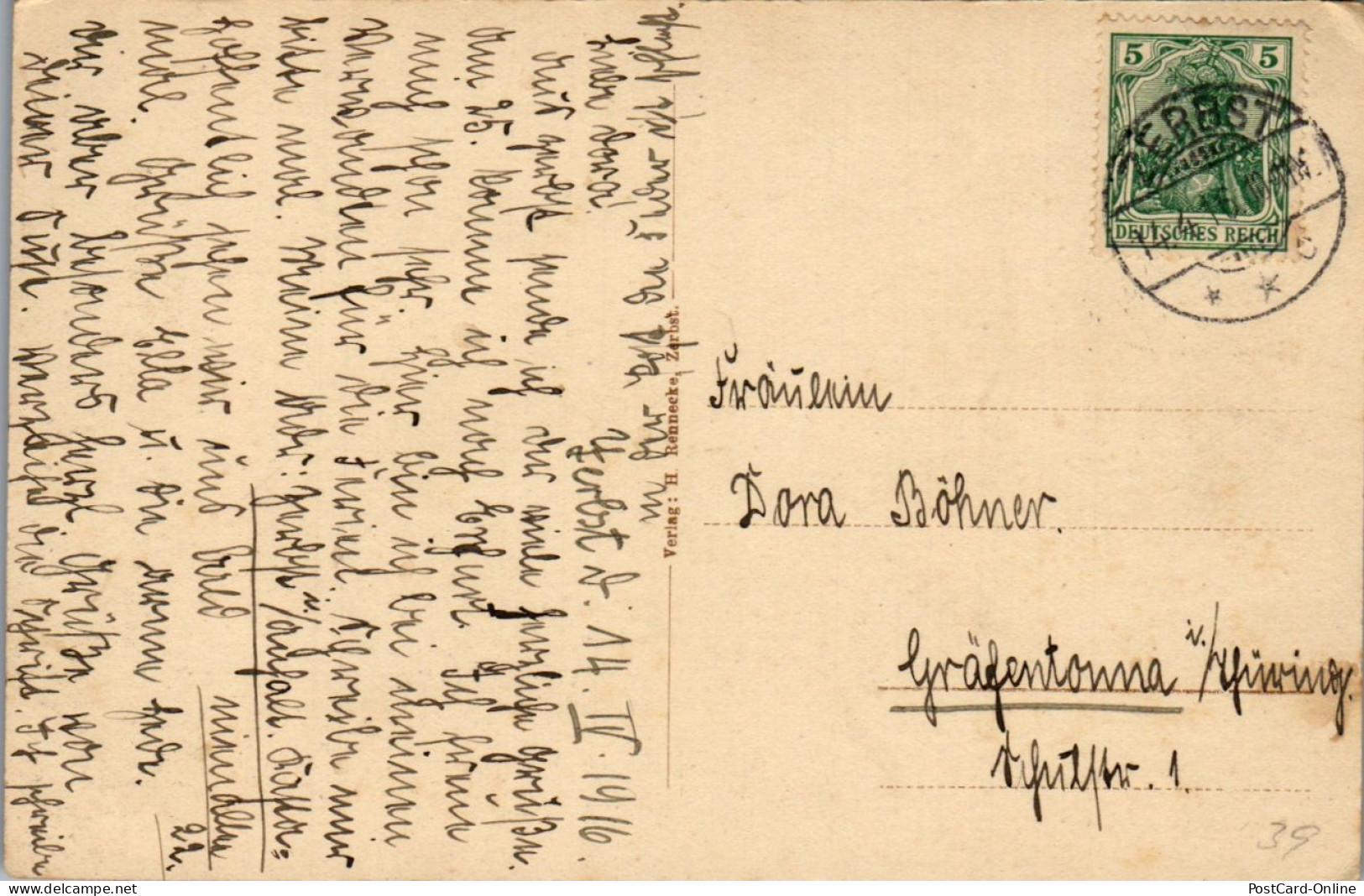 43532 - Deutschland - Zerbst , Herzoglisches Schloß - Gelaufen 1916 - Zerbst