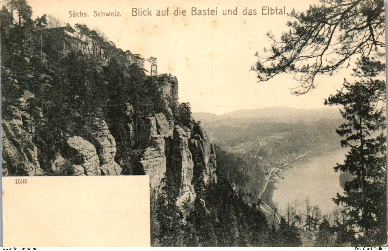 43502 - Deutschland - Sächsische Schweiz , Blick Auf Die Bastei Und Das Elbtal - Nicht Gelaufen  - Bastei (sächs. Schweiz)