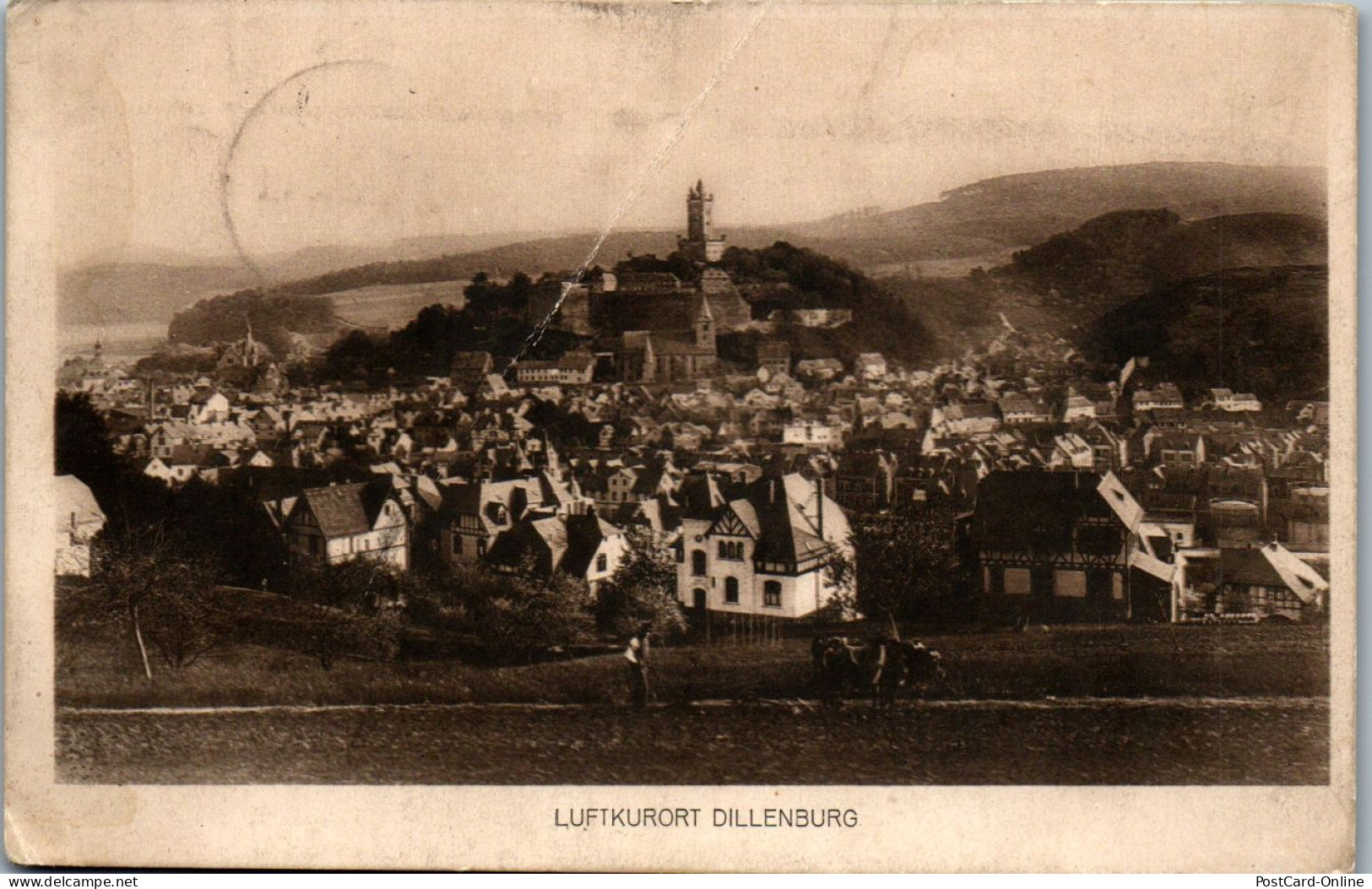 43498 - Deutschland - Dillenburg , Panorama , L. Beschädigt - Gelaufen 1915 - Dillenburg