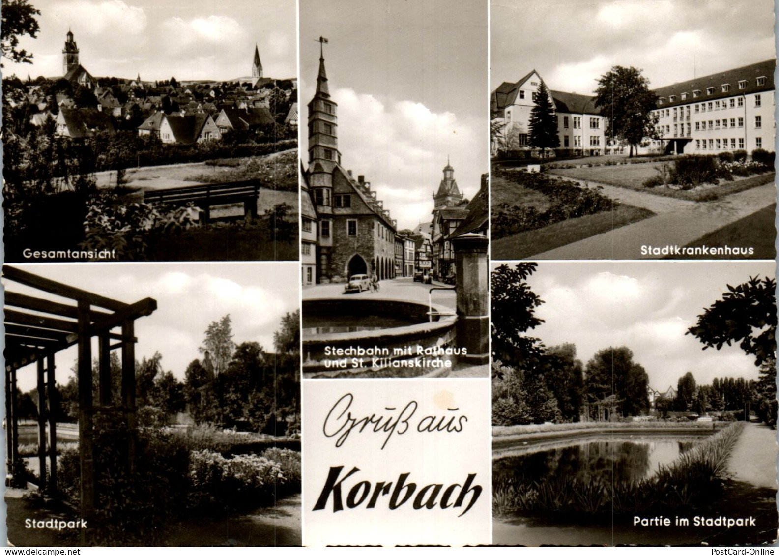 44293 - Deutschland - Korbach , Stadtpark , Stadtkrankenhaus , Stechbahn , Mehrbildkarte - Nicht Gelaufen  - Korbach