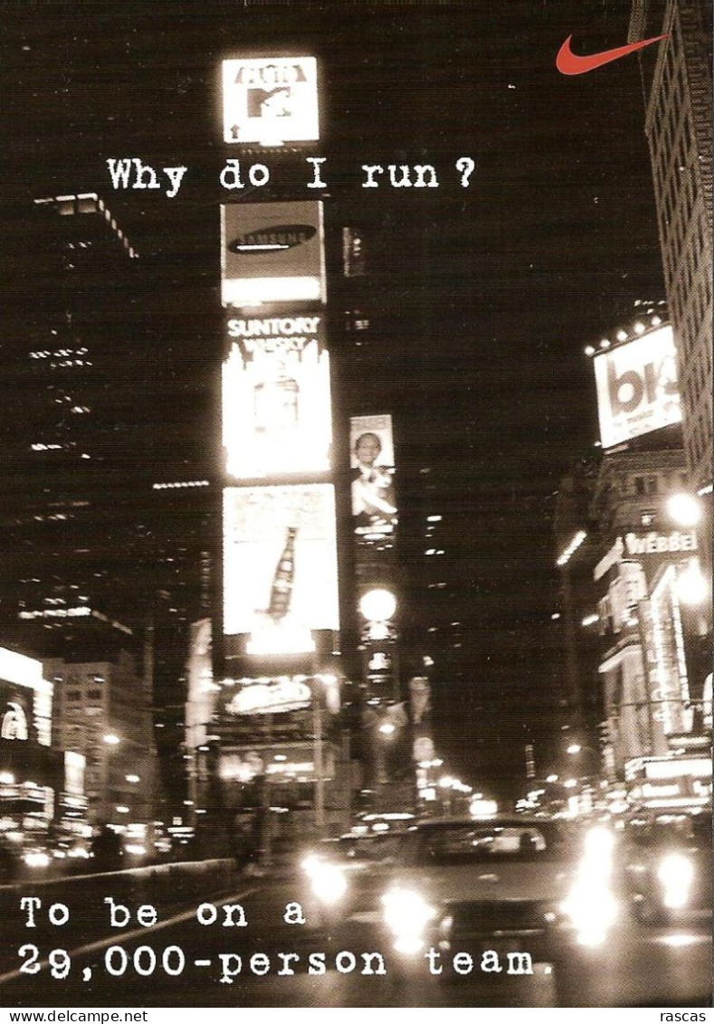 CPM - ATHLETISME - PUB NIKE - WHY DO I RUN ? - MARATHON DE NEW YORK 97 - TIMES SQUARE - Athlétisme