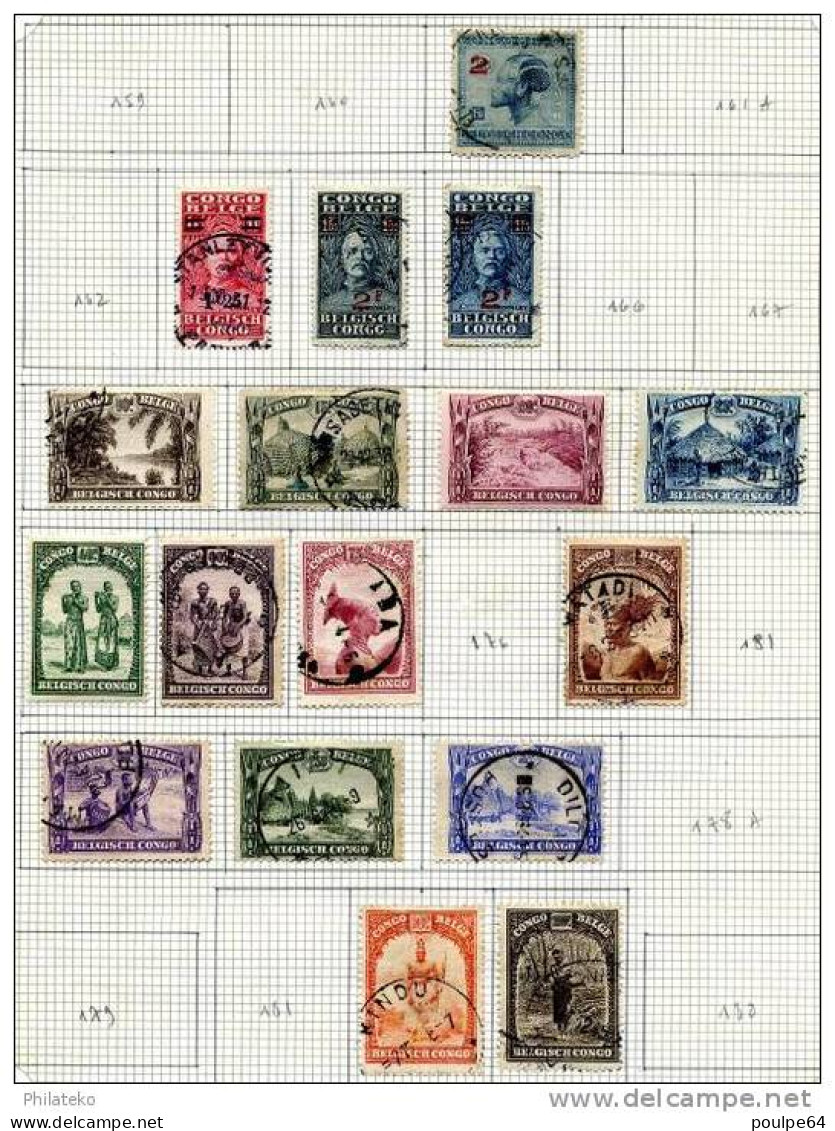 17 Timbres Du Congo Belge - Collezioni