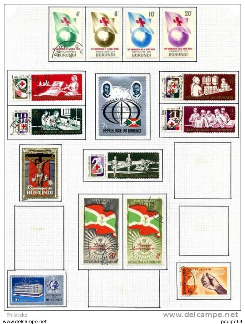 15 Timbres Du Burundi - Ungebraucht