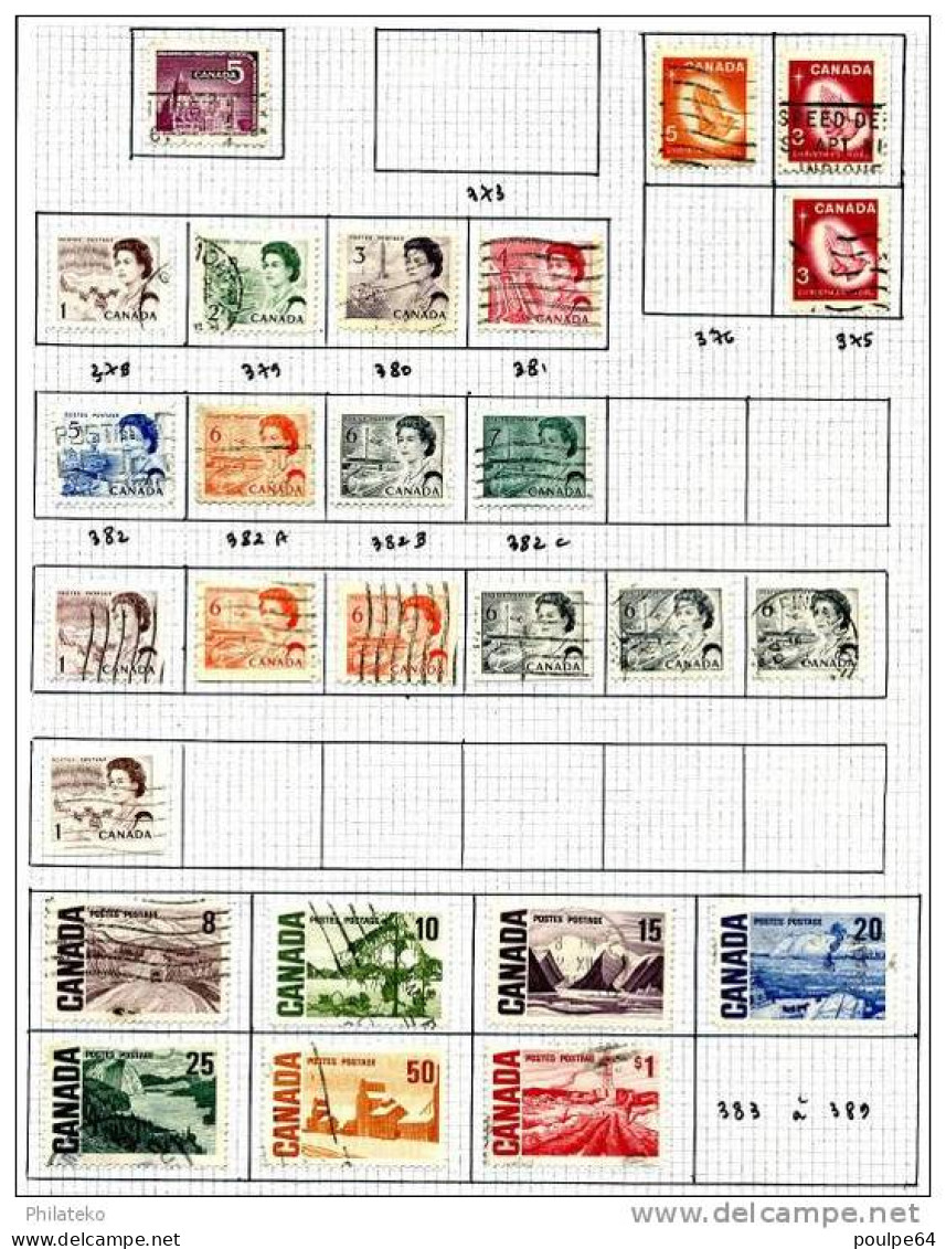 26 Timbres Du Canada - Gebruikt