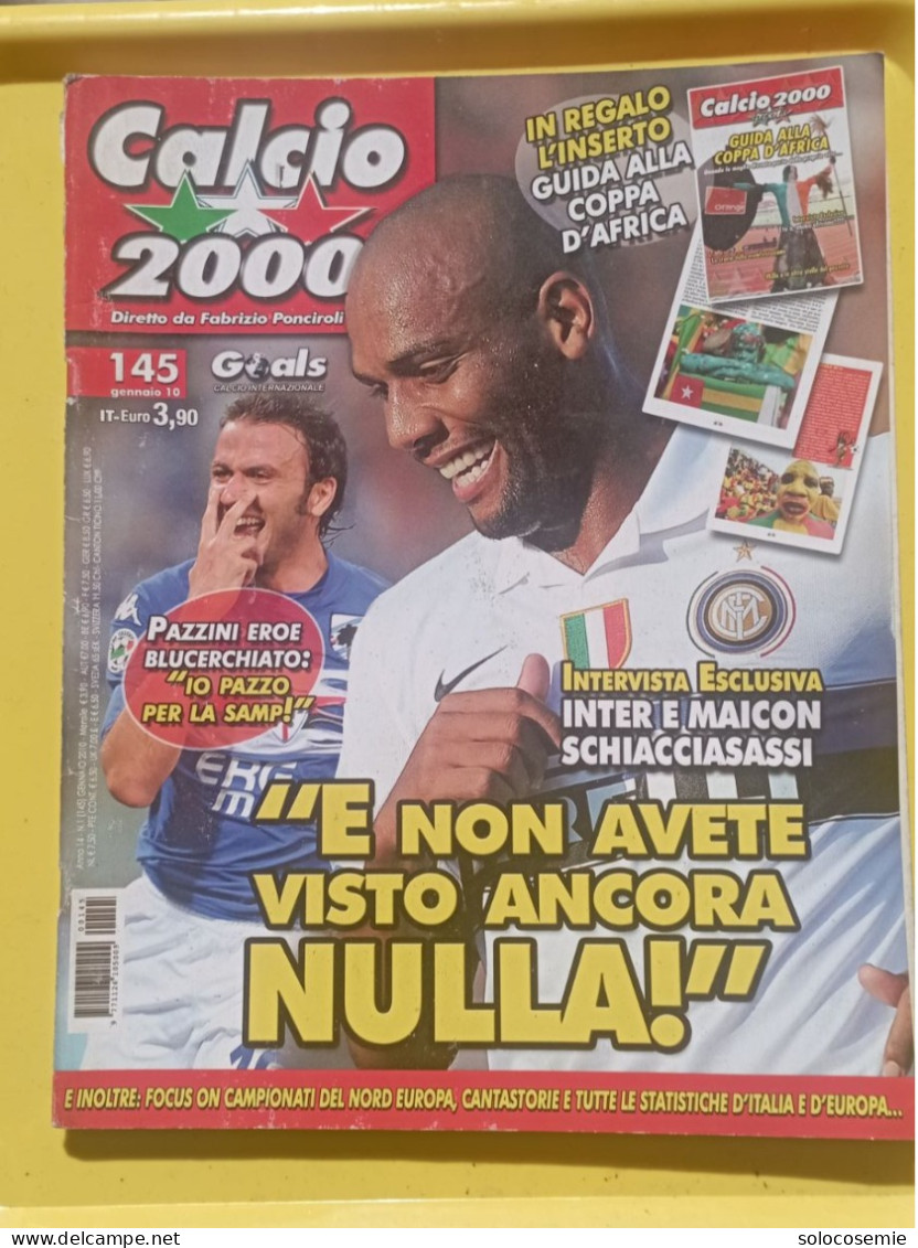 CALCIO 2000 N.145, Gennaio 2010 - In Copertina Maicon (Inter) - Sports