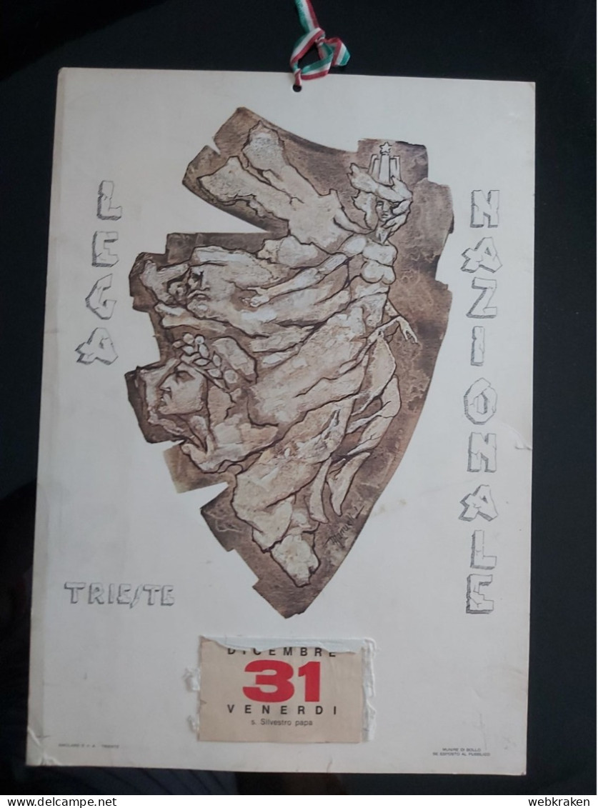 TRIESTE CALENDARIO DELLA LEGA NAZIONALE ANNO 1954 ILLUSTRATO MANUELI - Grand Format : 1941-60