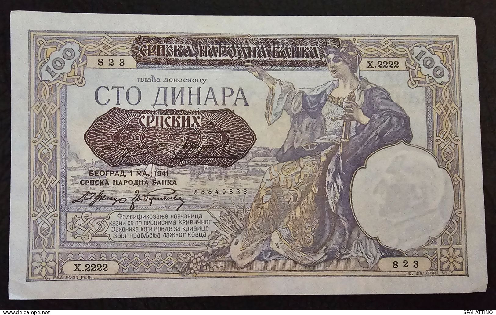 SERBIA- 100 DINARA 1941. - Serbia