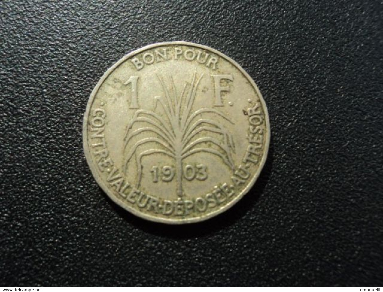 GUADELOUPE : 1 FRANC   1903     G.57 / KM 46      TTB - Guadeloupe En Martinique