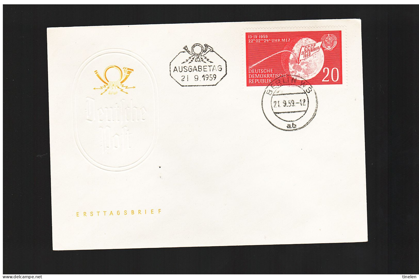 Germania Est - Ddr   1959 Fdc Atterraggio Lunik 2° Sulla Luna - 1950-1970