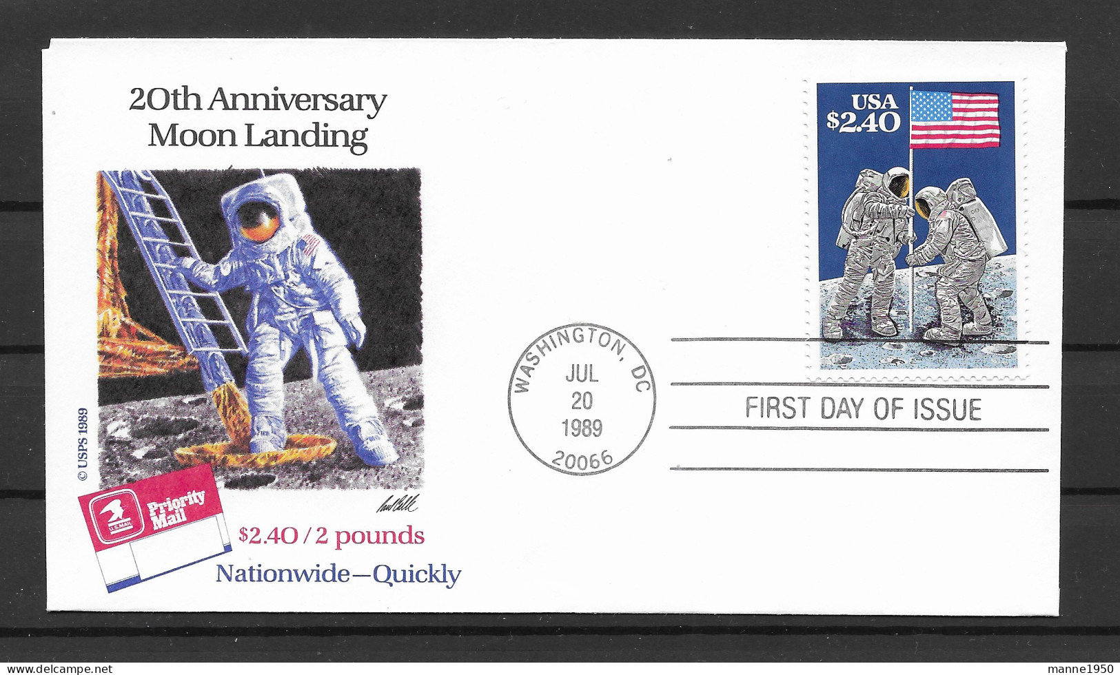 Vereinigte Staaten USA 1989 Raumfahrt Mi.Nr. 2046 Gestempelt Auf FDC - 1981-1990