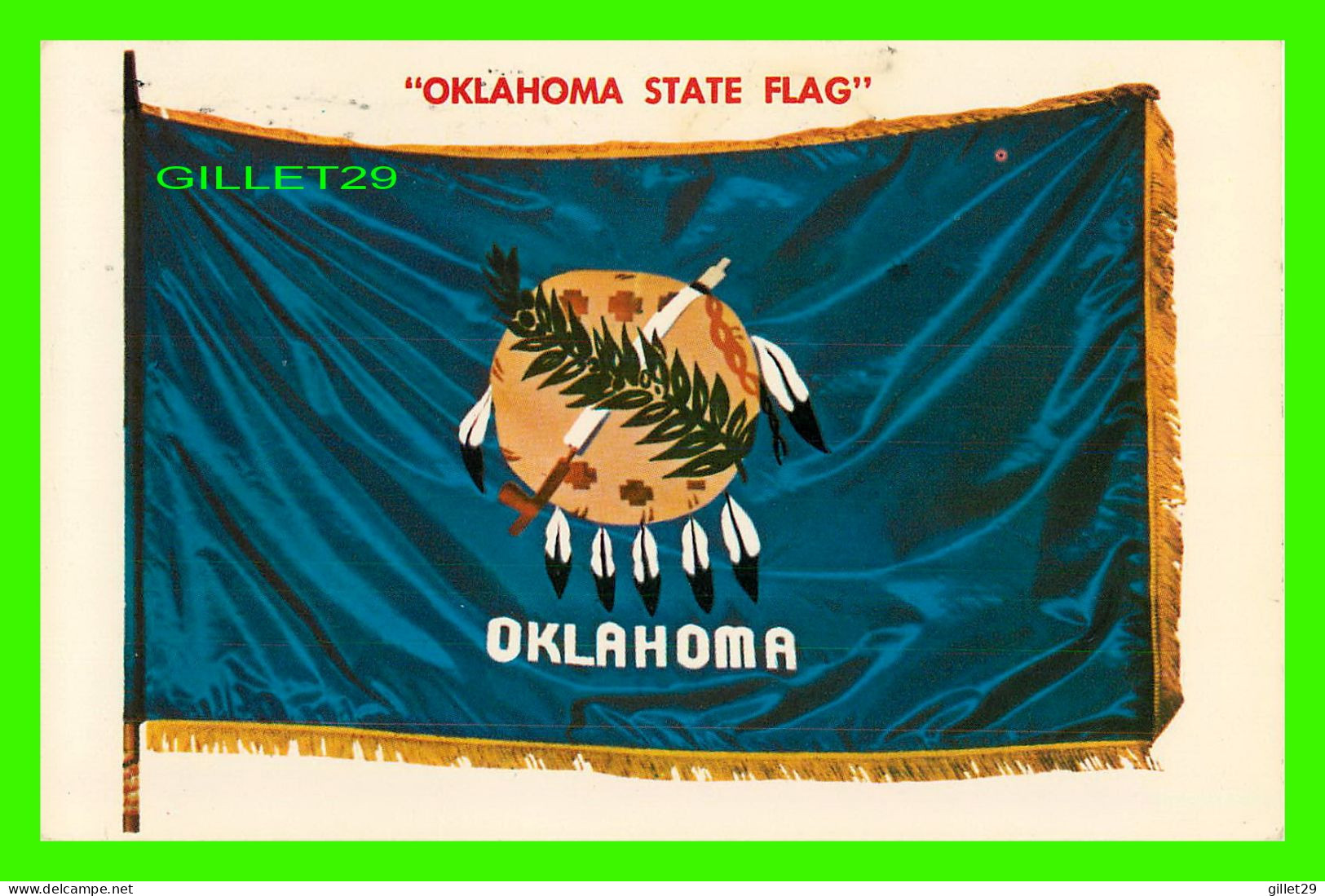 OKLAHOMA CITY, OK - OKLAHOMA STATE FLAG - TRAVEL IN 1977 - PHOTO BY BETTY TERREL - BAXTER LANE CO - - Oklahoma City