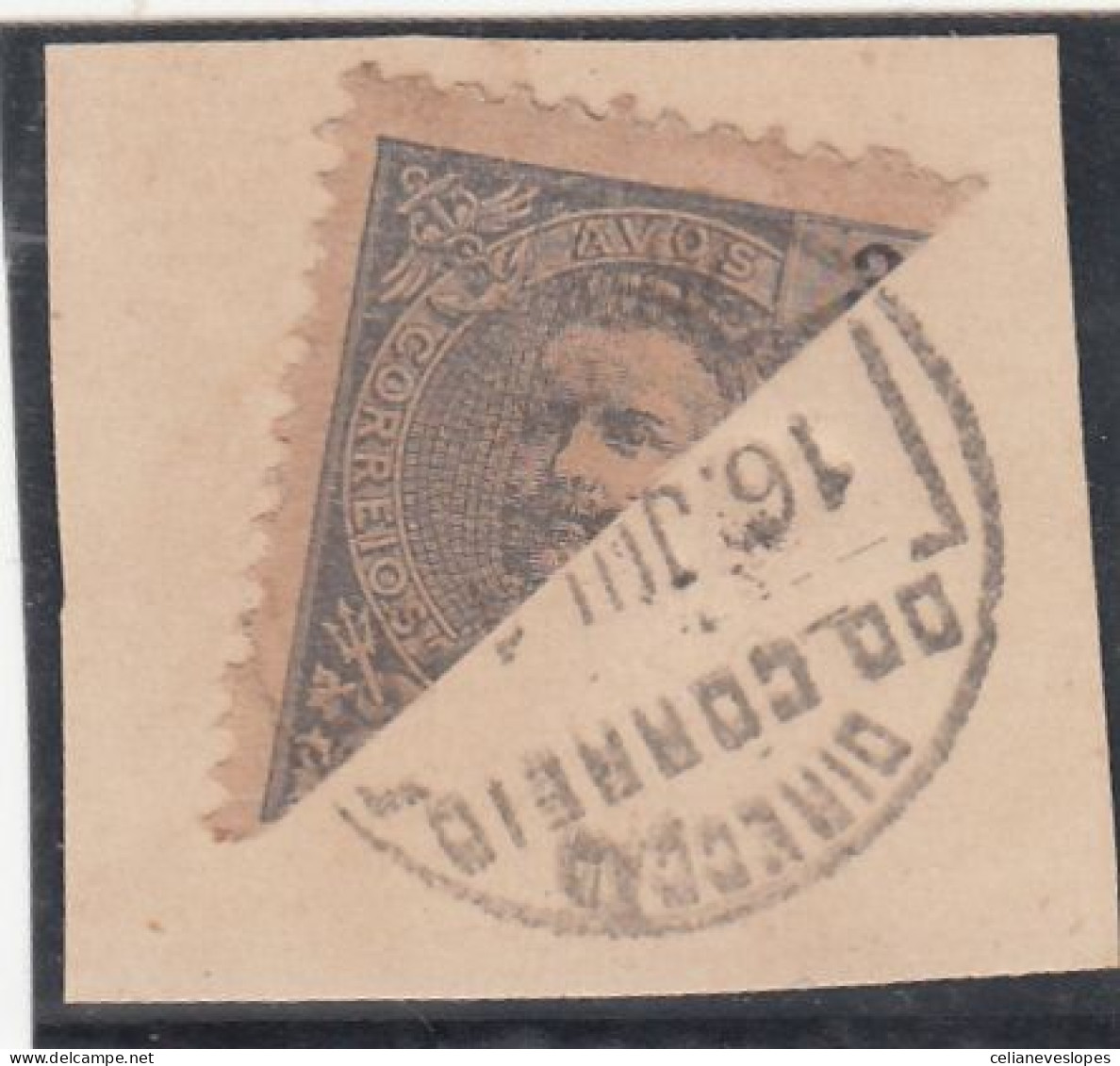 Macau, Macao, D. Carlos I, Novas Cores E Valores, 3 A. Ardósia, 1903, Mundifil Nº 130 Used - BIPARTIDO - Gebraucht