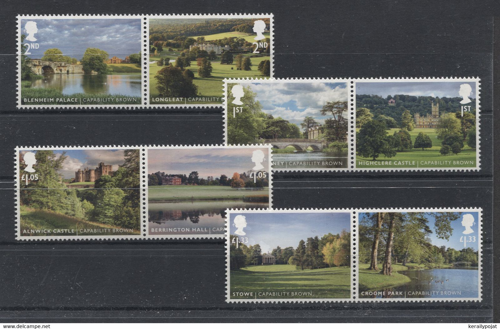 Great Britain - 2016 Lancelot Brown Pairs MNH__(TH-5858) - Unused Stamps