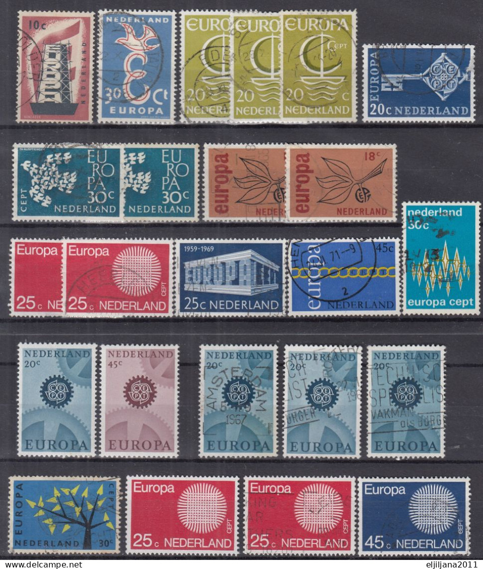 SALE !! 50 % OFF !! ⁕ Netherlands / Nederland 1956 - 1972 ⁕ Europa Cept Collection ⁕ 24v Used (some MNH) - Collections
