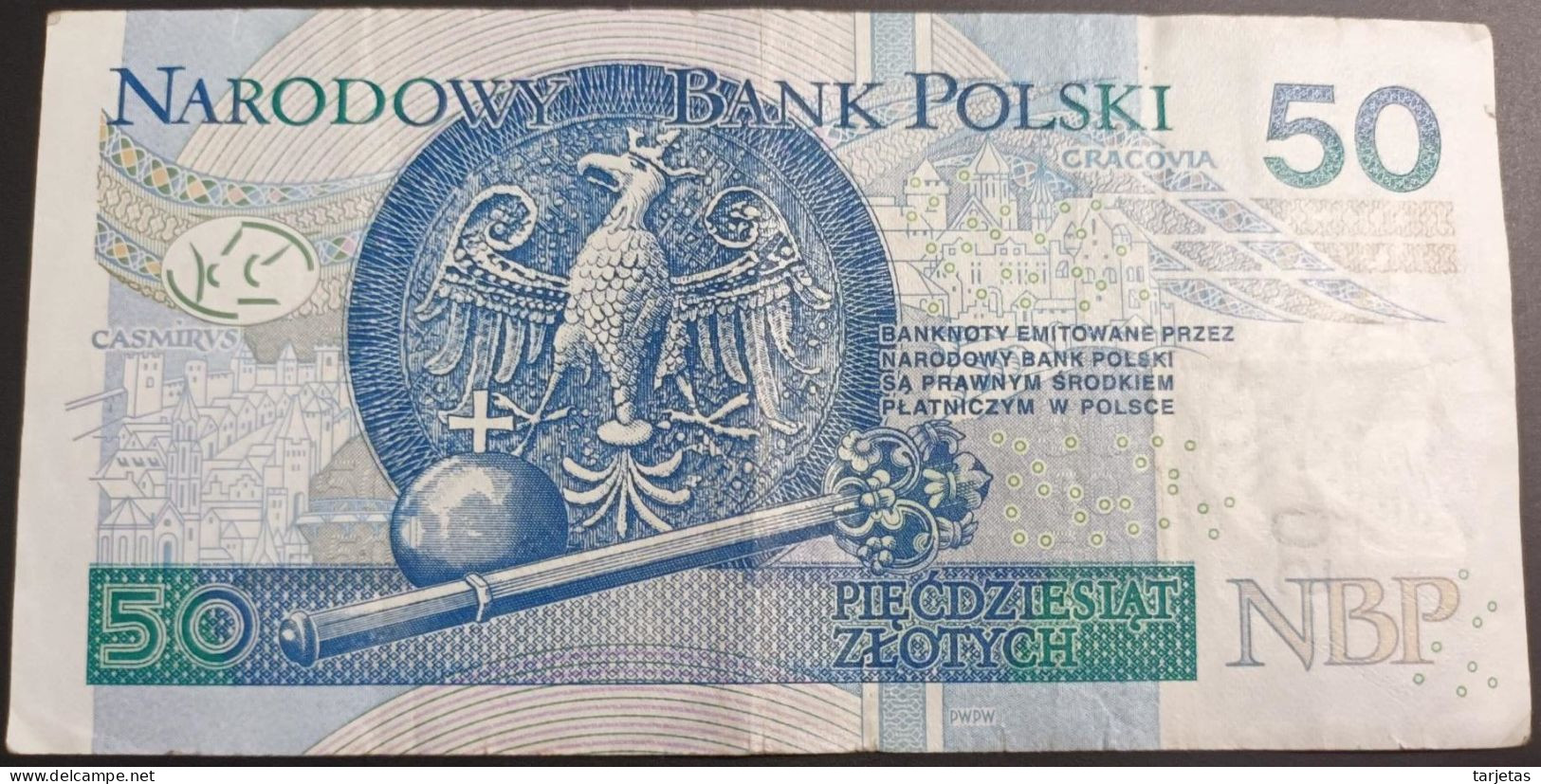 BILLETE DE POLONIA DE 50 ZLOTYCH DEL AÑO 2016 (BANK NOTE) - Pologne