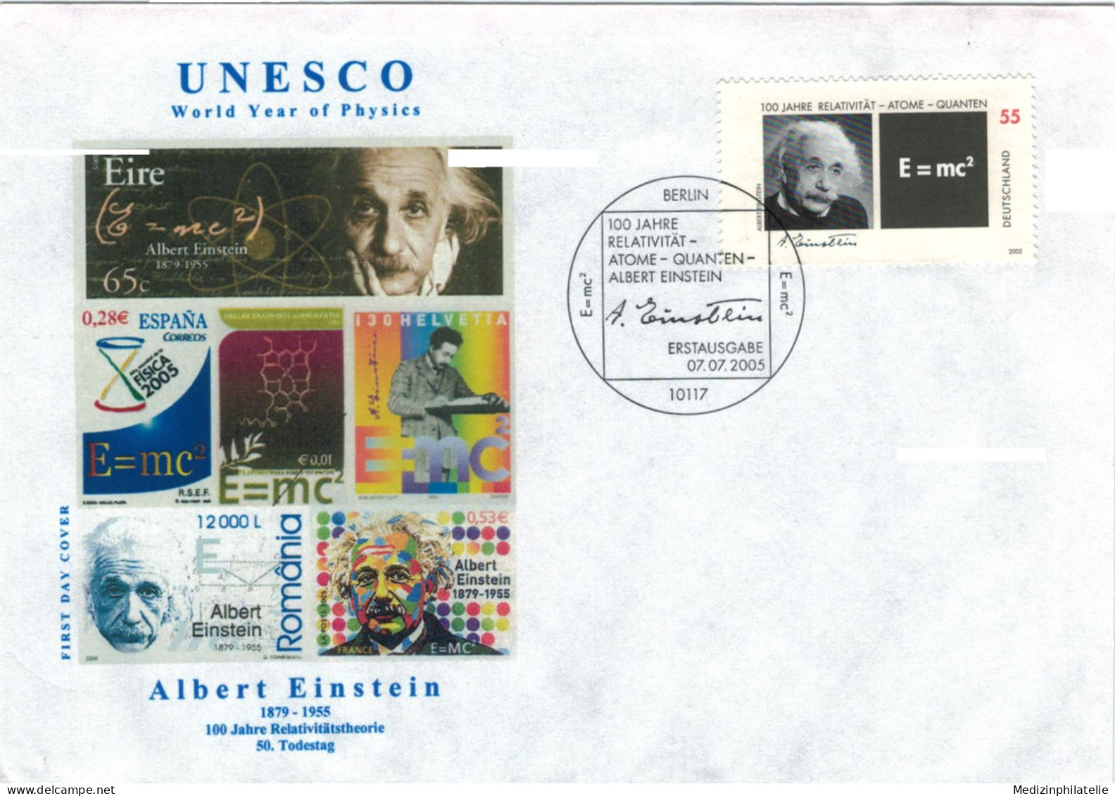 Albert Einstein Schweizerisch-US-amerikanischer Theoretischer Physiker - Relativitätstheorie Atome Quanten 2005 - Albert Einstein