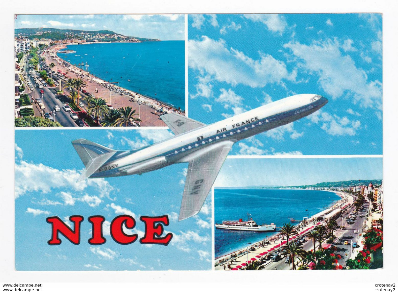 06 Nice Avion Caravelle D'Air France VOIR DOS - Transport (air) - Airport