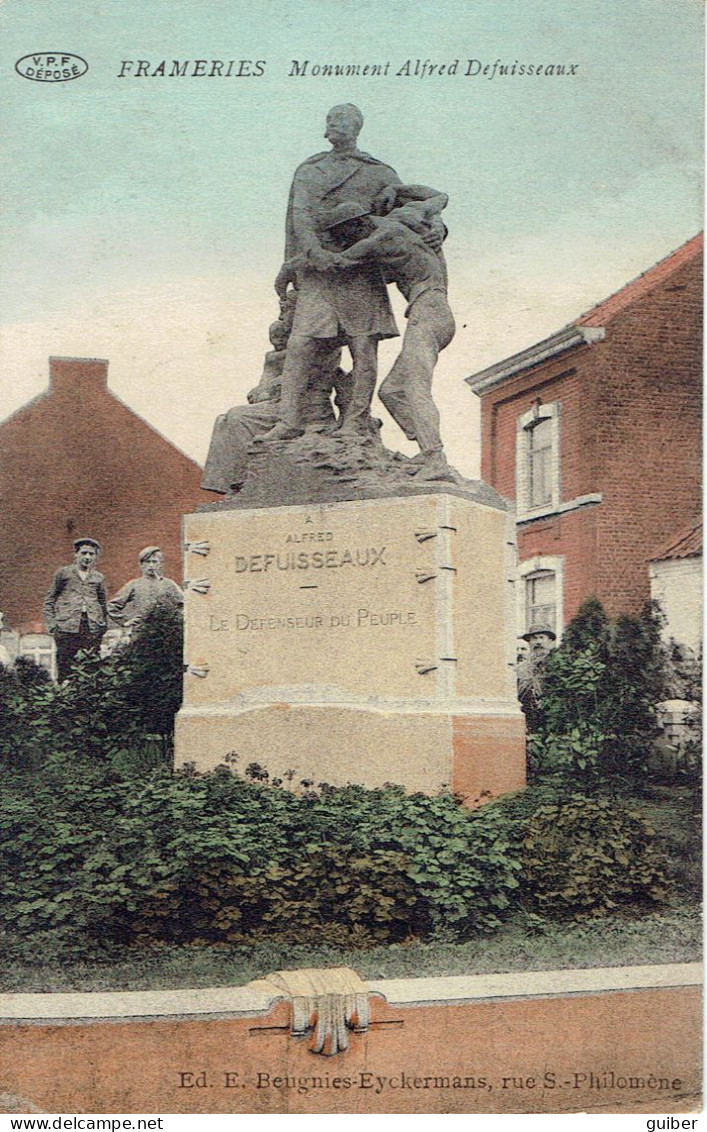 Frameries Monument Alfred Defuisseaux Couleur - Frameries