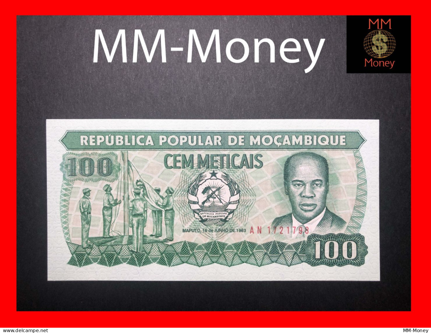 MOZAMBIQUE 100 Meticais  16.6.1983  P. 130  UNC - Mozambico
