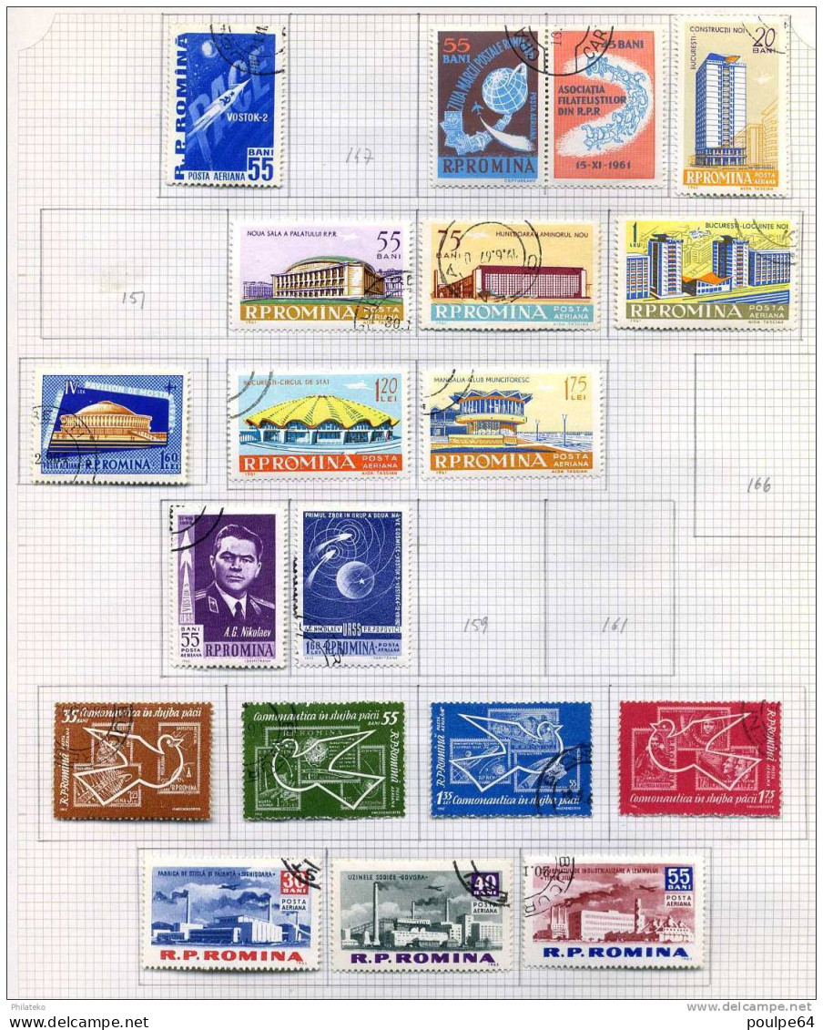 35 Timbres De Roumanie - Poste Aérienne - Gebruikt