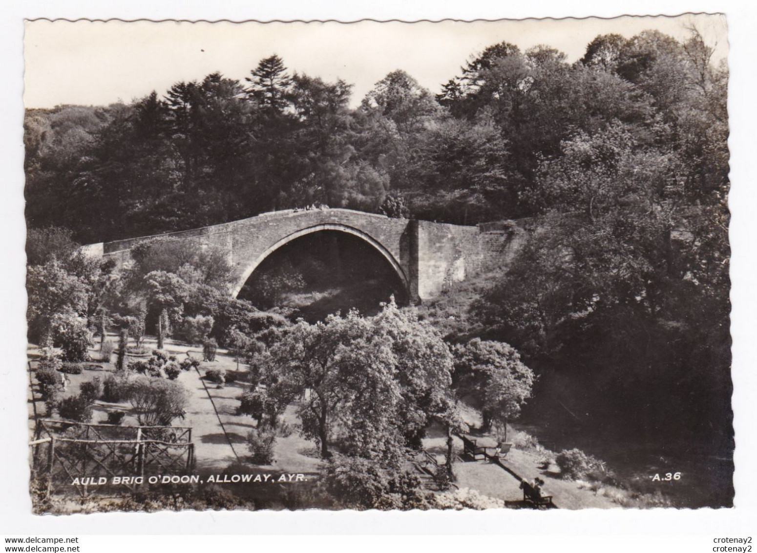 AYRSHIRE AULD BRIG O'DOON ALLOWAY AYR N°A36 Beau Pont Ancien VOIR DOS - Ayrshire