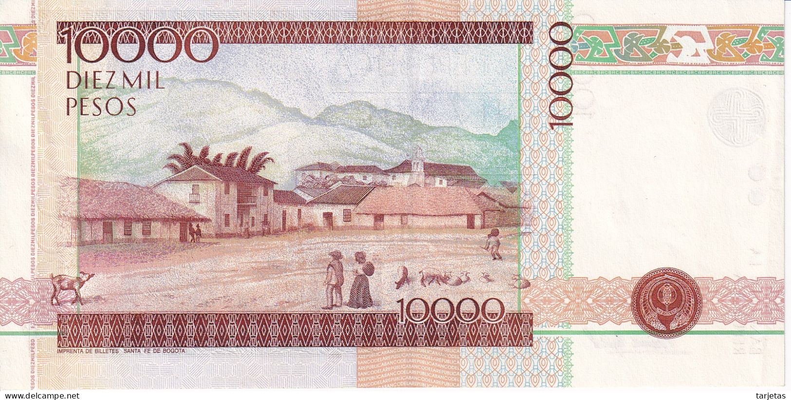 BILLETE DE COLOMBIA DE 10000 PESOS DEL AÑO 1998 EN CALIDAD EBC (XF) (BANKNOTE) - Kolumbien