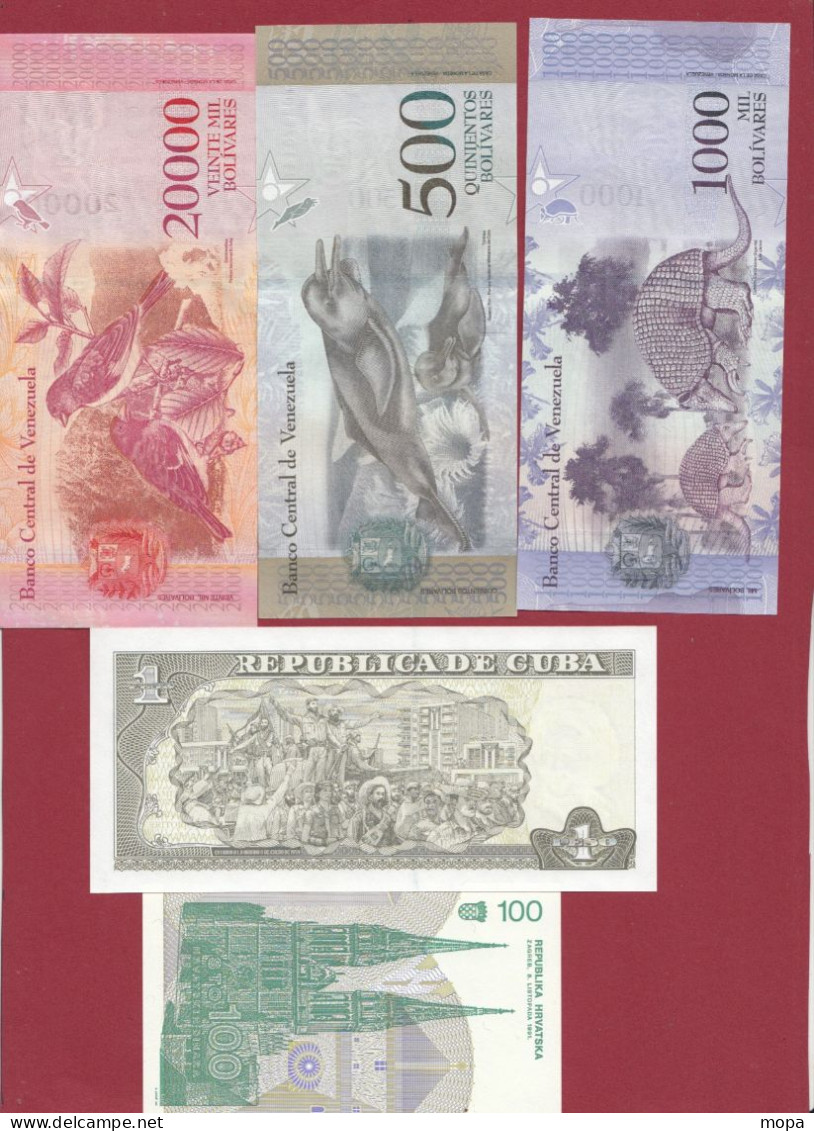 Vrac-Billets--Pays Du Monde  26 billets ---UNC/NEUF  (3)