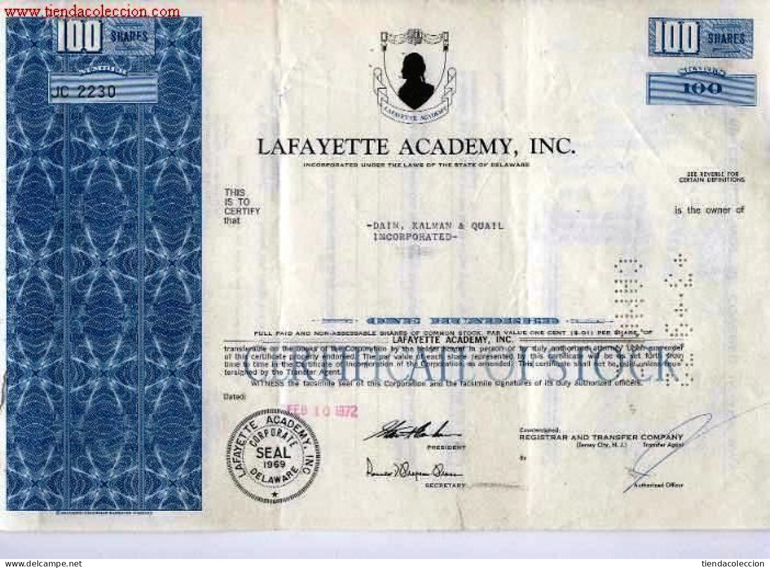 Lafayette Academy, Inc. - J - L