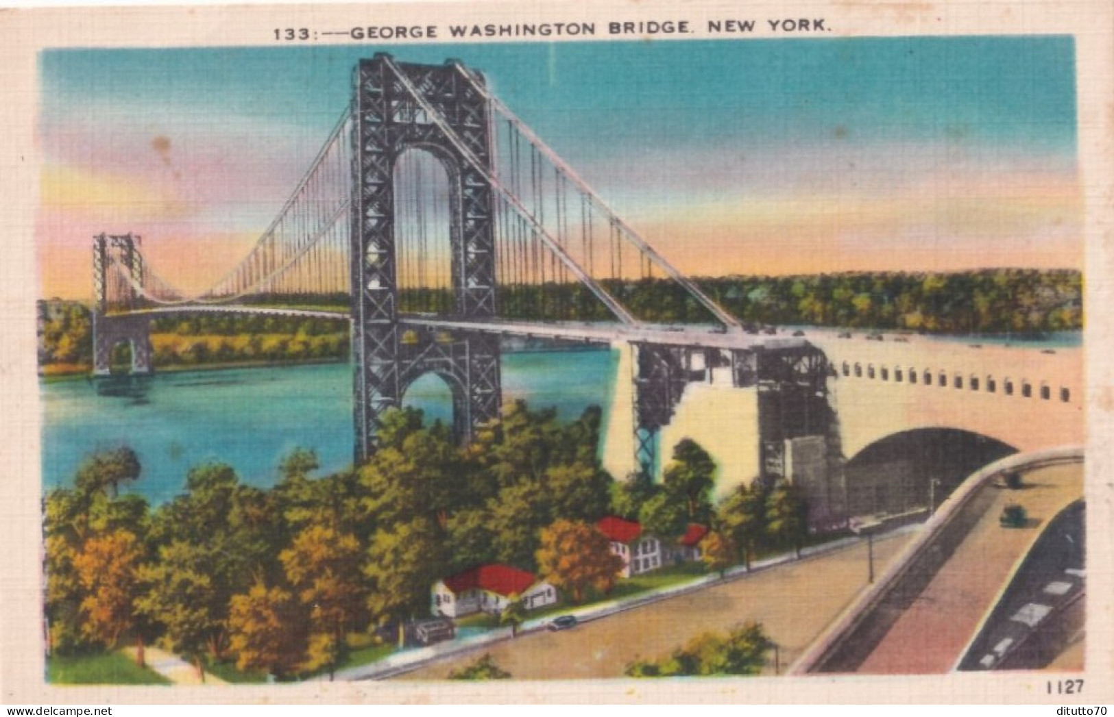 George Washington Brige - New York - Formato Piccolo Non Viaggiata – FE390 - Bruggen En Tunnels