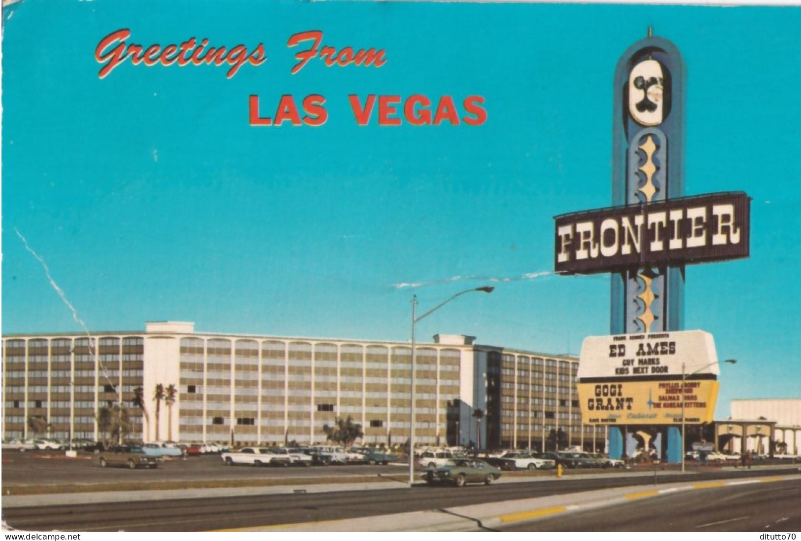 Greetings From - Las Vegas - Nevada - Frontier Hotel - Formato Piccolo Viaggiata – FE390 - Las Vegas