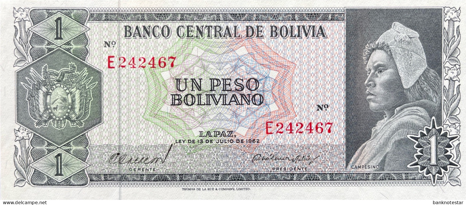 Bolivia 1 Peso Boliviano, P-152 (L.1962) - UNC - Bolivië