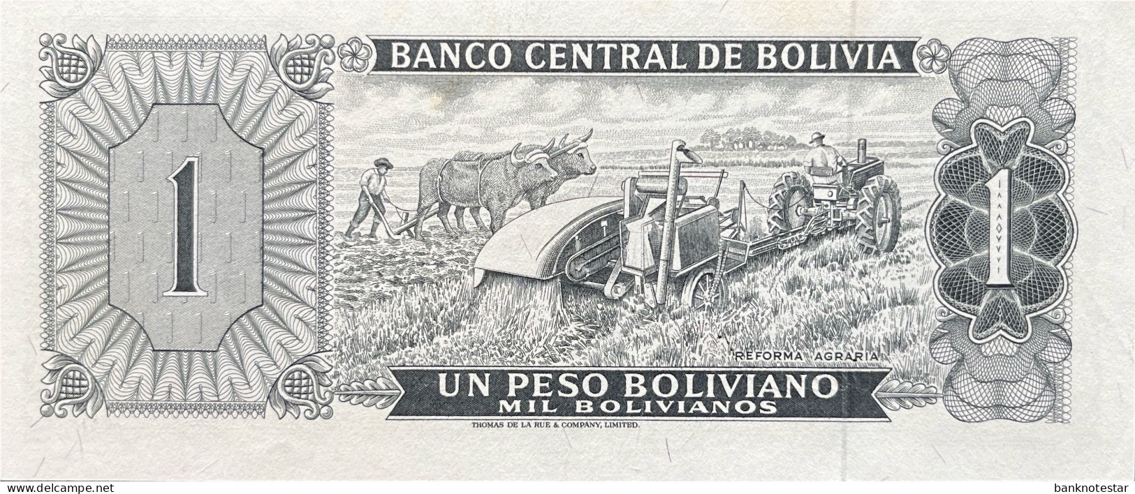 Bolivia 1 Peso Boliviano, P-152 (L.1962) - UNC - Bolivia