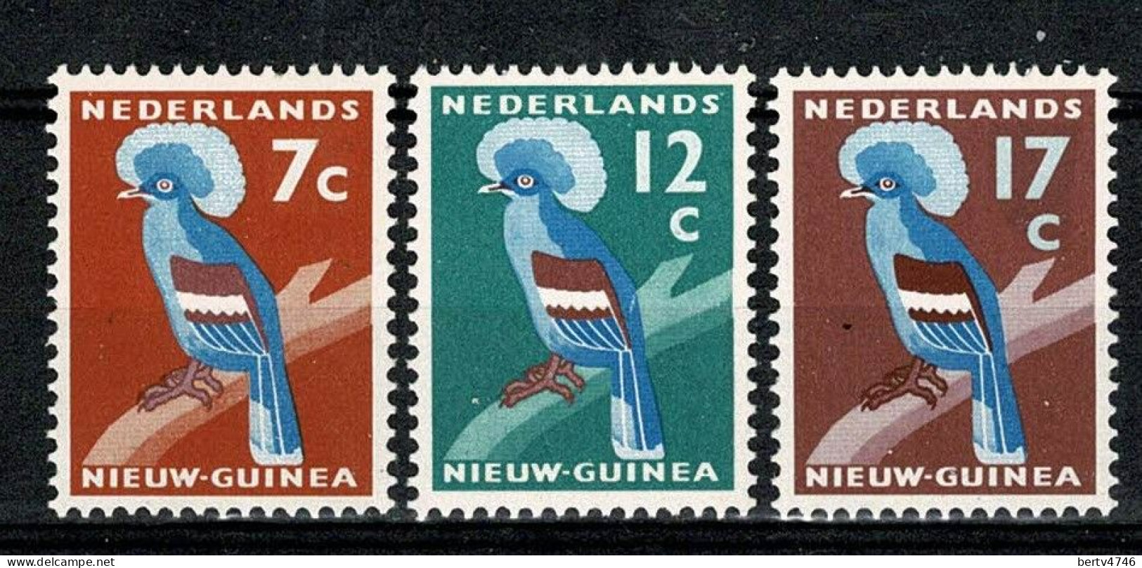 Nederlands Nieuw Guinea - 1959 Yv. 26A/28A**, NVPH 54/56**, MNH Vogels, Oiseaux, Birds, Vögel - Netherlands New Guinea