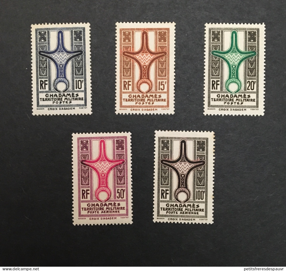 COLONIES FRANÇAISES Ghadames (5 Valeurs YT 4, 6, 7 PA 1 &2) -  Neufs Sans CH MNH ** - Cote 88E - Ungebraucht