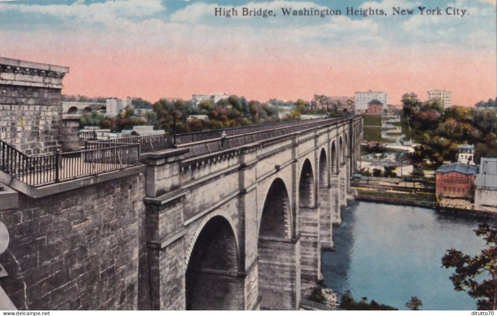 High Bridge Washington Heights - New York City - Formato Piccolo Viaggiata Mancante Di Affrancatura – FE390 - Brücken Und Tunnel