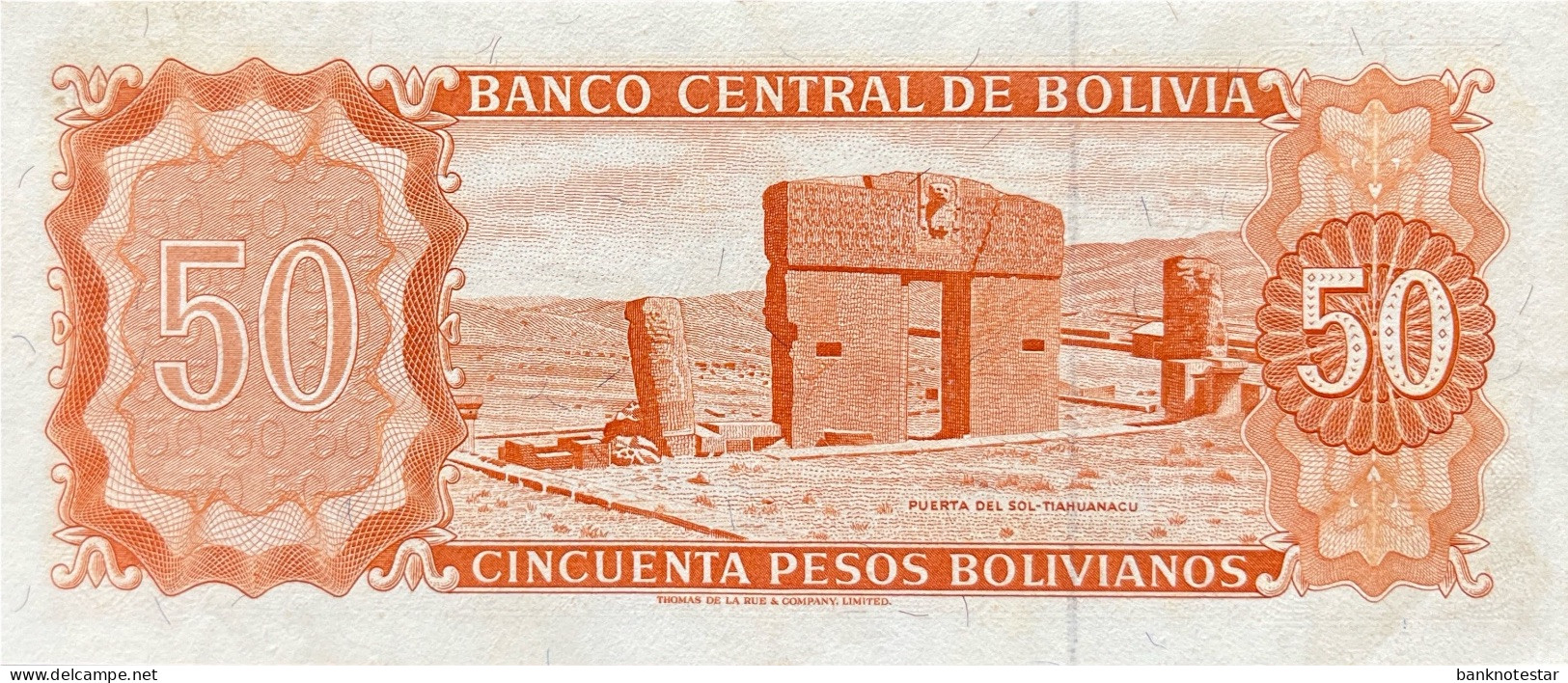 Bolivia 50 Pesos Bolivianos, P-162 (L.1962) - UNC - Better Signature Type - Bolivie