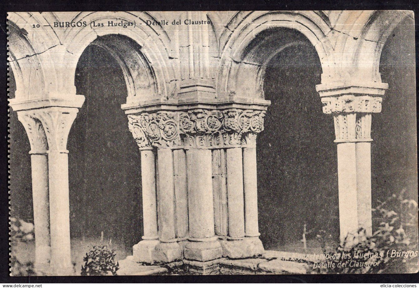 España - Circa 1920 - Postcard - Burgos - "Las Huelgas" - Detail Of The Cloister - Burgos