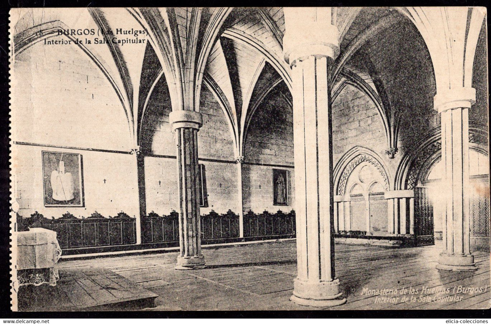 España - Circa 1920 - Postcard - Burgos - "Las Huelgas" - Interior Of The Chapter Room - Burgos