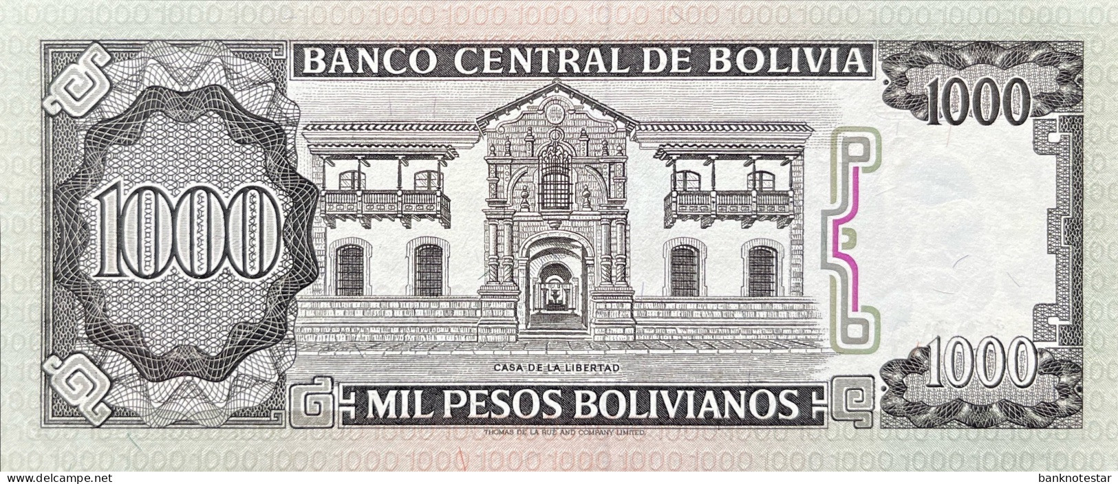 Bolivia 1.000 Pesos Bolivianos, P-167 (25.6.1982) - UNC - Bolivie