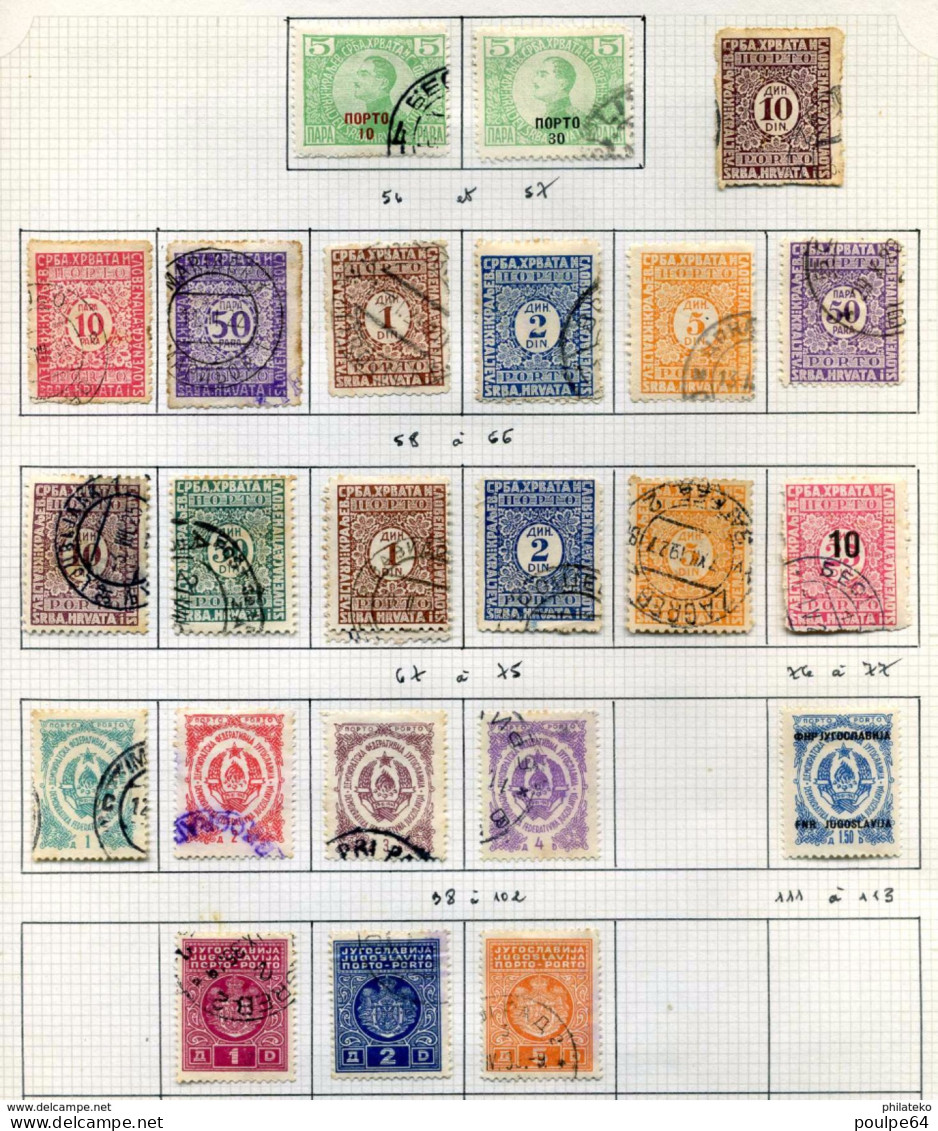 15 Timbres De Yougoslavie (Taxe) - Timbres-taxe