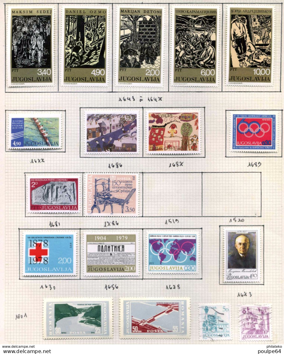 19 Timbres De Yougoslavie - Usati