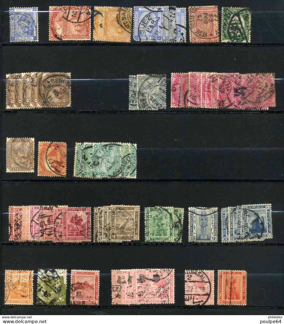 360 Timbres Doubles Et Variés Oblitérés 'd'Egypte - Usati